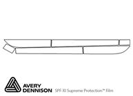 Audi S7 2016-2018 Avery Dennison Clear Bra Door Cup Paint Protection Kit Diagram