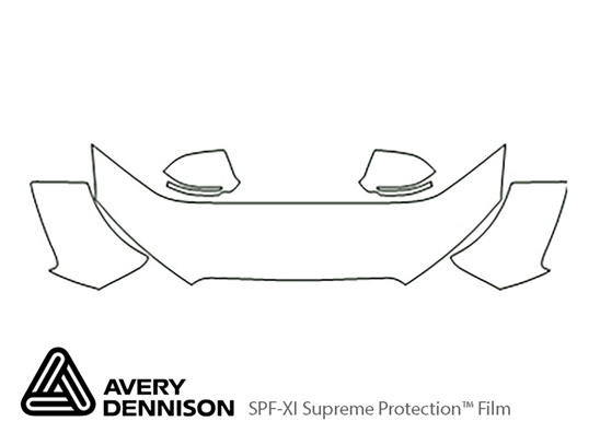 Audi S8 2013-2014 Avery Dennison Clear Bra Hood Paint Protection Kit Diagram