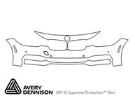 BMW 3-Series 2016-2018 Avery Dennison Clear Bra Bumper Paint Protection Kit Diagram
