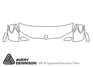 BMW X3 2015-2017 Avery Dennison Clear Bra Hood Paint Protection Kit Diagram