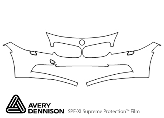 BMW Z4 2012-2016 Avery Dennison Clear Bra Bumper Paint Protection Kit Diagram