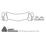 Cadillac XT5 2017-2024 Avery Dennison Clear Bra Hood Paint Protection Kit Diagram