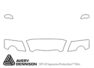 Chevrolet SSR 2003-2006 Avery Dennison Clear Bra Hood Paint Protection Kit Diagram
