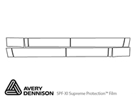 Chevrolet Silverado 2007-2014 Avery Dennison Clear Bra Door Cup Paint Protection Kit Diagram