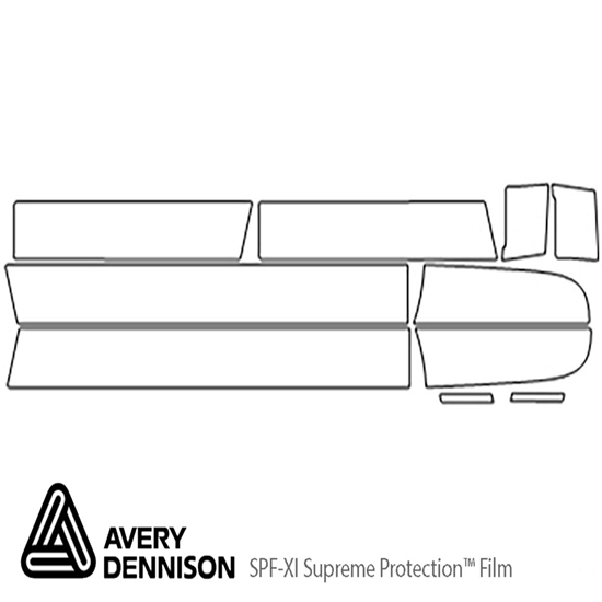 Chevrolet Tahoe 1995-1999 Avery Dennison Clear Bra Door Cup Paint Protection Kit Diagram
