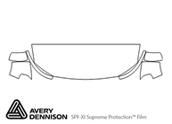 Dodge Durango 2018-2023 Avery Dennison Clear Bra Hood Paint Protection Kit Diagram