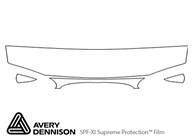 Ford Escort 1997-1999 Avery Dennison Clear Bra Hood Paint Protection Kit Diagram