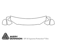 Ford F-150 2018-2023 Avery Dennison Clear Bra Hood Paint Protection Kit Diagram