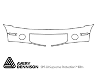 Ford Shelby GT500 2010-2012 Avery Dennison Clear Bra Bumper Paint Protection Kit Diagram