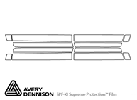 GMC Acadia 2013-2016 Avery Dennison Clear Bra Door Cup Paint Protection Kit Diagram