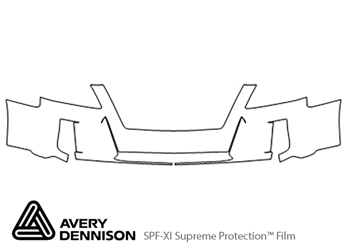 GMC Terrain 2010-2015 Avery Dennison Clear Bra Bumper Paint Protection Kit Diagram