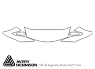 Honda Accord 2008-2012 Avery Dennison Clear Bra Hood Paint Protection Kit Diagram