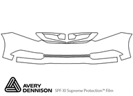 Honda Civic 2012-2015 Avery Dennison Clear Bra Bumper Paint Protection Kit Diagram