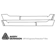 Honda Element 2009-2011 Avery Dennison Clear Bra Door Cup Paint Protection Kit Diagram
