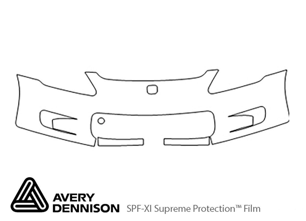 Honda S2000 2000-2003 Avery Dennison Clear Bra Bumper Paint Protection Kit Diagram