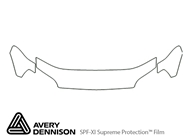 Hyundai Accent 2003-2005 Avery Dennison Clear Bra Hood Paint Protection Kit Diagram