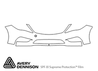 Hyundai Azera 2012-2016 Avery Dennison Clear Bra Bumper Paint Protection Kit Diagram