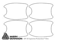 Hyundai Elantra 2014-2016 Avery Dennison Clear Bra Door Cup Paint Protection Kit Diagram