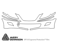 Hyundai Genesis 2009-2011 Avery Dennison Clear Bra Bumper Paint Protection Kit Diagram