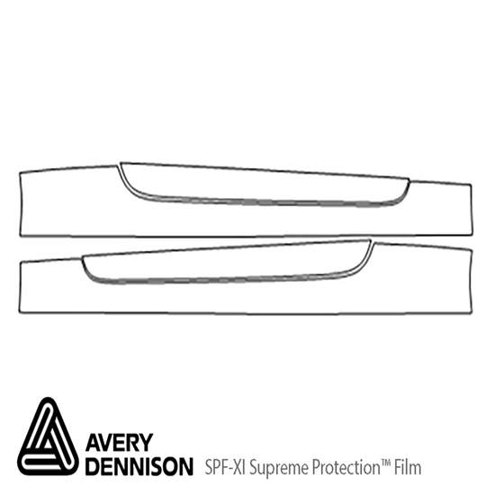 Hyundai Genesis 2010-2012 Avery Dennison Clear Bra Door Cup Paint Protection Kit Diagram