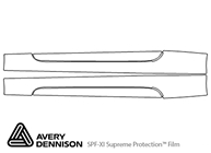 Hyundai Genesis 2013-2016 Avery Dennison Clear Bra Door Cup Paint Protection Kit Diagram