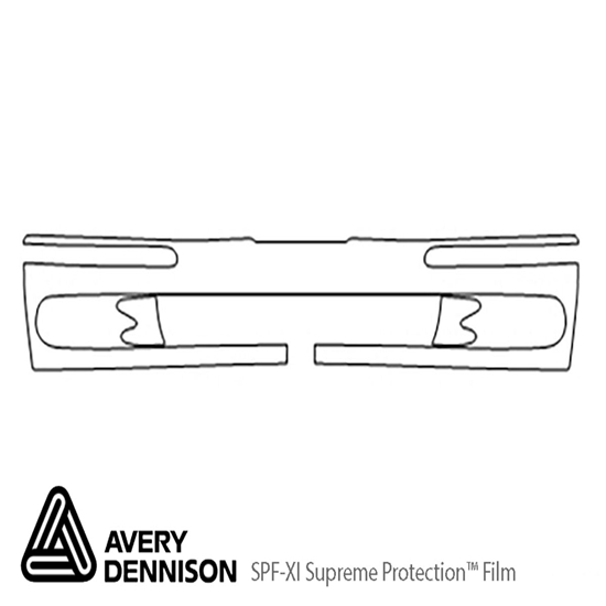 Hyundai Sonata 2002-2005 Avery Dennison Clear Bra Bumper Paint Protection Kit Diagram