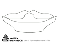 Hyundai Tiburon 1997-1999 Avery Dennison Clear Bra Hood Paint Protection Kit Diagram