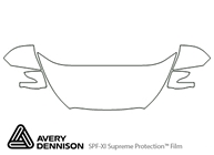 Hyundai Tucson 2010-2015 Avery Dennison Clear Bra Hood Paint Protection Kit Diagram