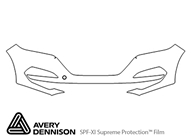 Hyundai Tucson 2016-2018 Avery Dennison Clear Bra Bumper Paint Protection Kit Diagram
