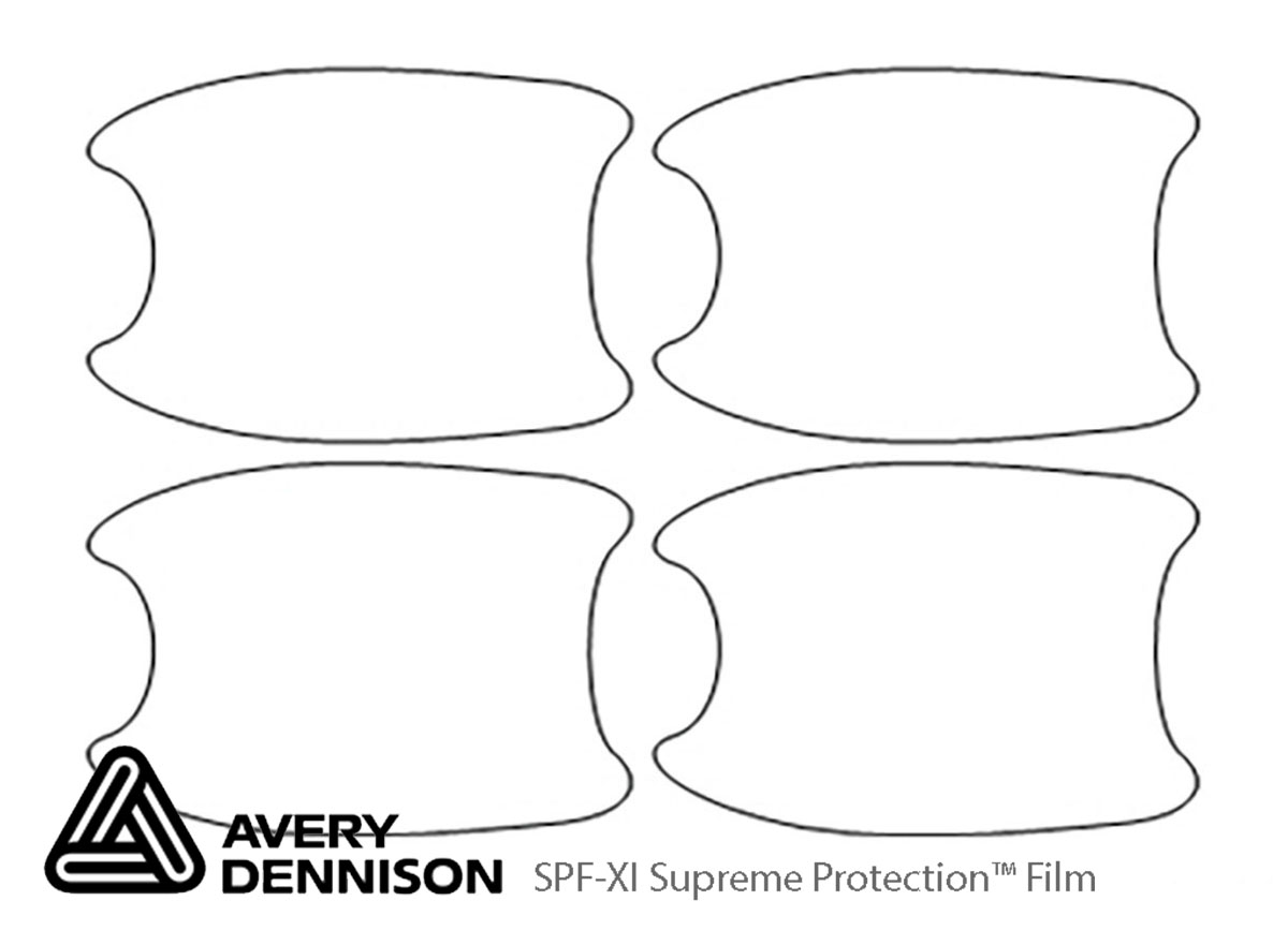 Hyundai Tucson 2016-2021 Avery Dennison Clear Bra Door Cup Paint Protection Kit Diagram