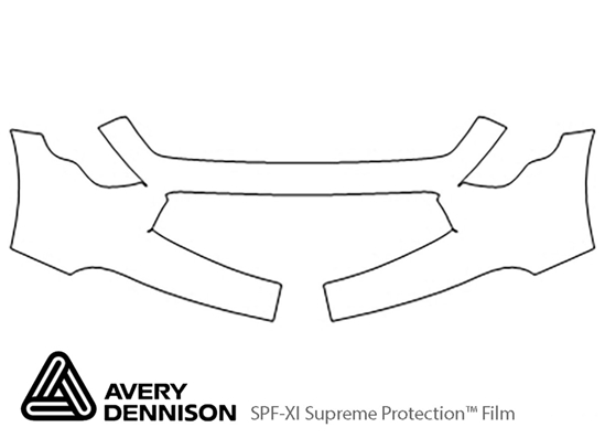 Infiniti FX35 2009-2012 Avery Dennison Clear Bra Bumper Paint Protection Kit Diagram