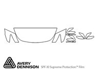 Infiniti QX60 2016-2024 Avery Dennison Clear Bra Hood Paint Protection Kit Diagram
