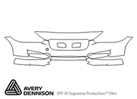 Jaguar XE 2017-2019 Avery Dennison Clear Bra Bumper Paint Protection Kit Diagram
