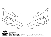 Jaguar XF 2016-2020 Avery Dennison Clear Bra Bumper Paint Protection Kit Diagram