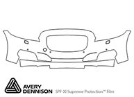 Jaguar XJ 2014-2015 Avery Dennison Clear Bra Bumper Paint Protection Kit Diagram