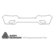 Jeep Cherokee 2019-2023 Avery Dennison Clear Bra Bumper Paint Protection Kit Diagram