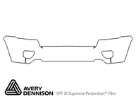 Jeep Grand Cherokee 2011-2013 Avery Dennison Clear Bra Bumper Paint Protection Kit Diagram