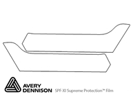 Jeep Wrangler 2002-2006 Avery Dennison Clear Bra Door Cup Paint Protection Kit Diagram