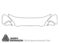 Kia Rondo 2007-2010 Avery Dennison Clear Bra Hood Paint Protection Kit Diagram