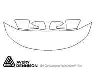 Kia Sorento 2011-2013 Avery Dennison Clear Bra Hood Paint Protection Kit Diagram