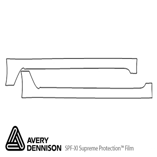 Lexus IS 2008-2013 Avery Dennison Clear Bra Door Cup Paint Protection Kit Diagram