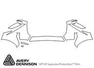Lexus NX 2018-2024 Avery Dennison Clear Bra Bumper Paint Protection Kit Diagram