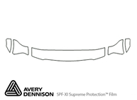 Lincoln Aviator 2003-2005 Avery Dennison Clear Bra Hood Paint Protection Kit Diagram
