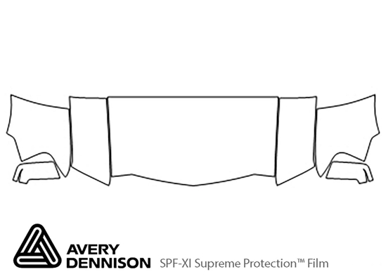 Lincoln Navigator 2007-2014 Avery Dennison Clear Bra Hood Paint Protection Kit Diagram