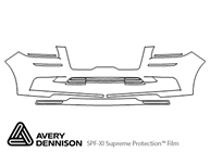 Lincoln Navigator 2018-2023 Avery Dennison Clear Bra Bumper Paint Protection Kit Diagram