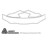 Mazda MPV 2000-2003 Avery Dennison Clear Bra Hood Paint Protection Kit Diagram