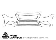 Mercedes-Benz C-Class 2019-2023 Avery Dennison Clear Bra Bumper Paint Protection Kit Diagram