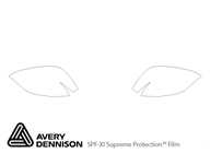 Mercedes-Benz C-Class 2019-2021 Avery Dennison Clear Bra Door Cup Paint Protection Kit Diagram