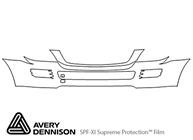 Mercedes-Benz GL-Class 2007-2009 Avery Dennison Clear Bra Bumper Paint Protection Kit Diagram