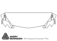 Mercedes-Benz SL-Class 2017-2023 Avery Dennison Clear Bra Hood Paint Protection Kit Diagram